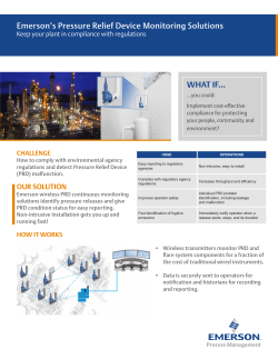 Emerson PRD Monitoring Solutions Flyer