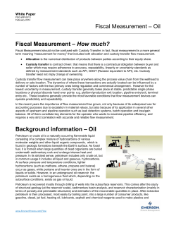 Fiscal Measurement Oil