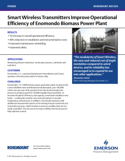 Proven Result: Smart Wireless Transmitters Improve Operational Efficiency of Enomondo Biomass Power Plant