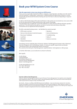 Book your MTM System Crew Course