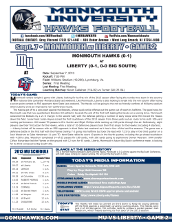 Monmouth's Game Notes