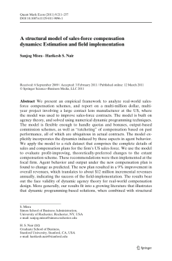 A Structural Model of Sales-Force Compensation