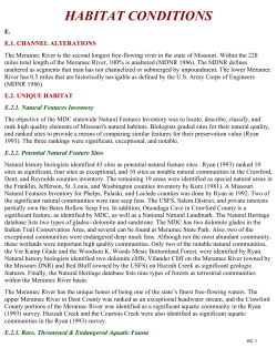 Meramec River Watershed Habitat Conditions