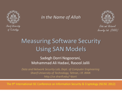 Measuring Software Security Using SAN Models