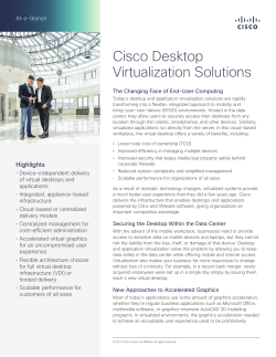 Cisco Desktop Virtualization Solutions