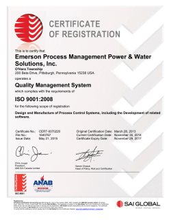 ISO 9001:2008 CERTIFICATE (US)