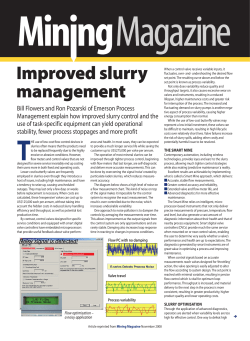slurry pumping station