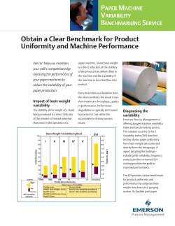 Paper Machine Variability Benchmarking