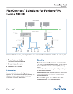 FlexConnect&trade; Solutions for Foxboro&reg; I/A Series 100 I/O