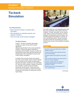 Ovation Tie-back Simulation