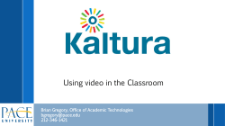 Kaltura - PPT