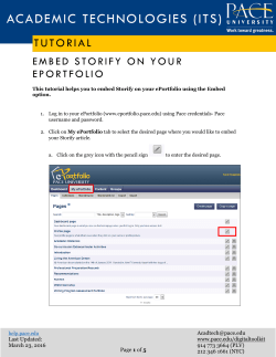 Embedding Storify in ePortfolio