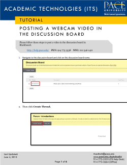 Posting a Webcam video in the Blackboard Discussion Board