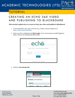 Embedding an Echo360 Video in Blackboard