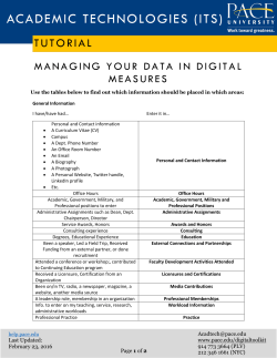 Categorizing Activities Guide
