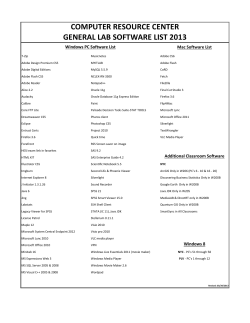 CRC Software List