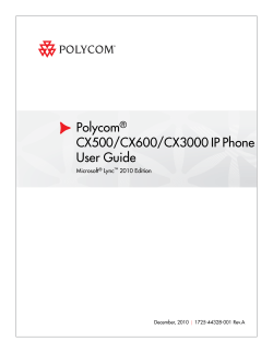 Polycom CX600 Printable Version