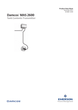 Product Data Sheet: MAS2600