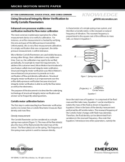 Using Structural Integrity Meter Verification to Verify Coriolis Flowmeters
