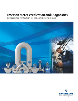 Emerson Meter Verification and Diagnostics Brochure