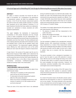 Gas Measurement - A Practical Approach to Modelling LNG Train Design for Minimizing Measurement & Allocation Uncertainty