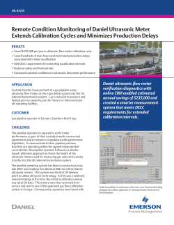 Daniel Ultrasonic Flow Meters &ndash; Gas Pipeline Operator Saves $235,000 Annually in Calibration Costs