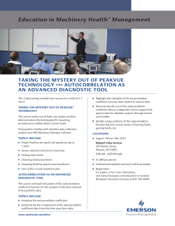 Taking the Mystery Out of PeakVue Technology & Autocorrelation as an Advanced Diagnostic Tool