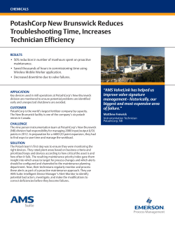 PotashCorp New Brunswick Reduces Troubleshooting Time, Increases Technician Efficiency