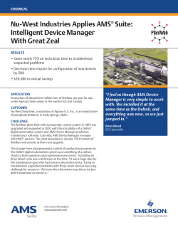 Nu-West Industries Applies AMS Suite: Intelligent Device Manager With Great Zeal