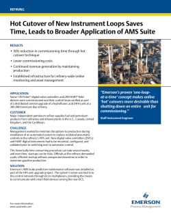 Hot Cutover of New Instrument Loops Saves Time, Leads to Broader Application of AMS Suite