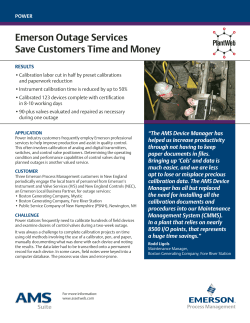 Emerson Outage Services Save Customers Time and Money