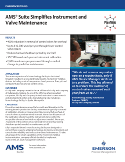 AMS Suite Simplifies Instrument and Valve Maintenance