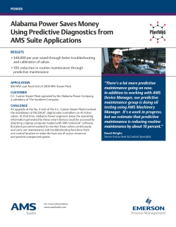 Alabama Power Saves Money Using Predictive Diagnostics from AMS Suite Applications