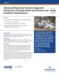 Advanced Elastomer Systems Upgrades Production Through Smart Instruments and Predictive Maintenance