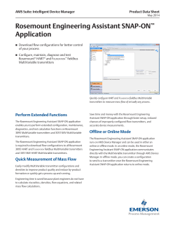 Rosemount Engineering Assistant SNAP-ON Application