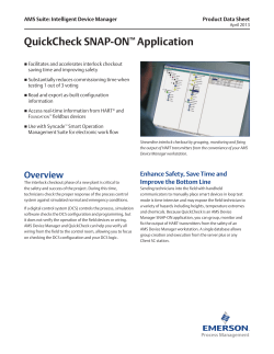 QuickCheck SNAP-ON Application