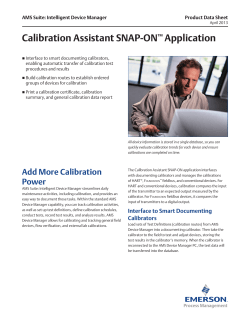 Calibration Assistant SNAP-ON Application