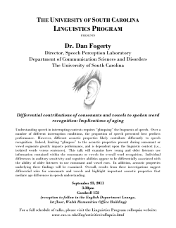 Differential contributions of consonants and vowels to spoken word recognition: Implications of aging