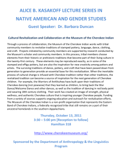 ALICE B. KASAKOFF LECTURE SERIES IN NATIVE AMERICAN AND GENDER STUDIES