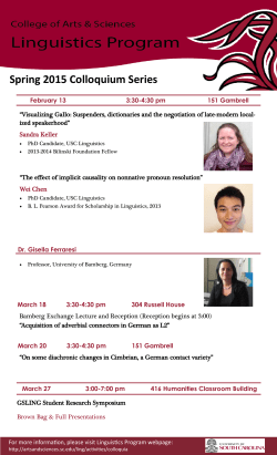 Spring 2015 Colloquium Series Flyer