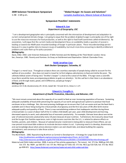 Panelists Statements and Suggested Readings