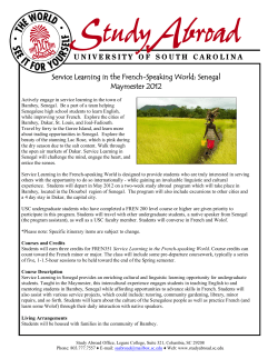 Study Abroad in the French Speaking World: Senegal