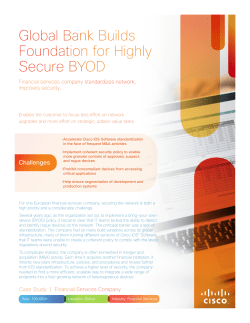 Global Bank Builds Foundation for Highly Secure BYOD