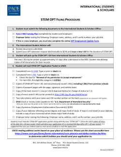 OPT Filing Checklist