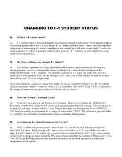 Change of Status (COS) Guide and Checklist