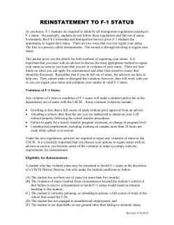 Reinstatement Guide Checklist