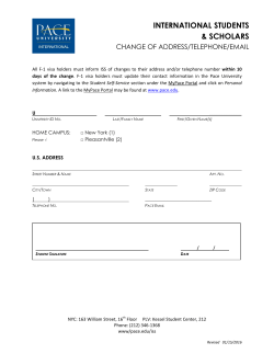 Change of Address