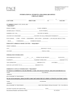 Check-In Sheet
