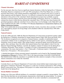 Spring River - South Habitat Conditions