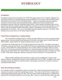 South Grand River Hydrology